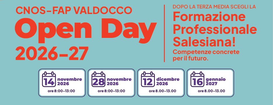 calendario Open day 2026-27